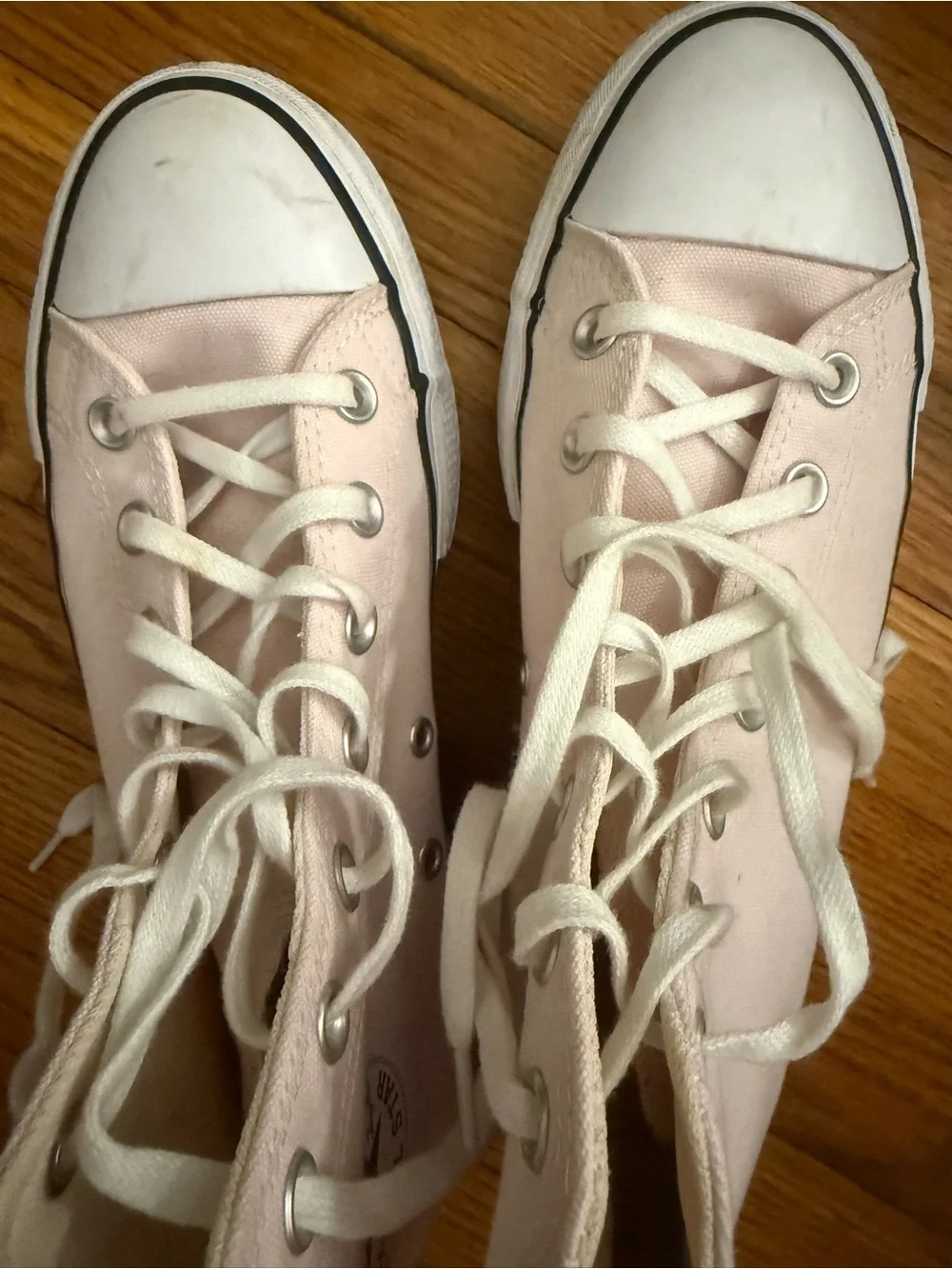 Converse High-Top Platform Sneaker in Light Pink